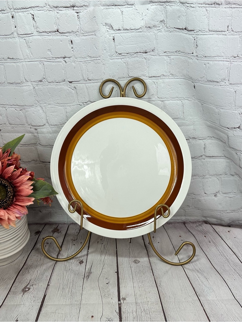 vtg ironstone harmony house tierra chop plate serving platter retro neutral